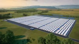 Large battery storage field