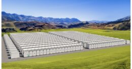 Large field with batteries
