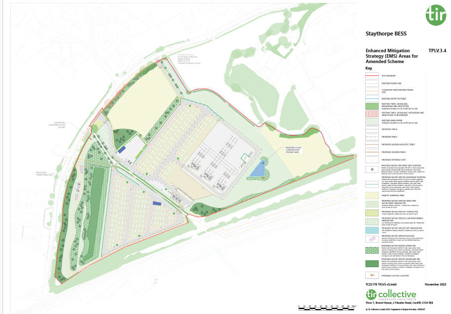 The Staythorpe BESS masterplan. The Staythorpe BESS masterplan.